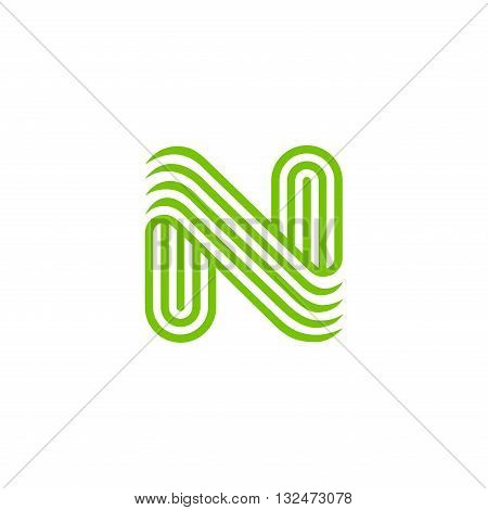 Creative Letter N Logo design vector template Linear