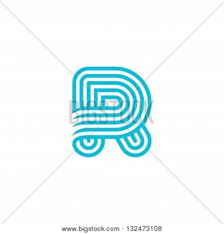 Creative Letter R Logo design vector template Linear