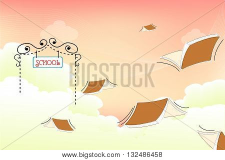 School With Flying Books