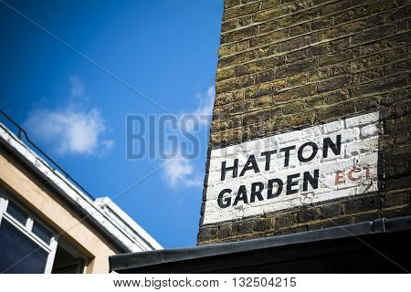 Hatton Garden jewellery quarter in central London
