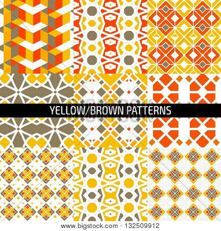 Ethnic islamic arabic morrocan pattern set. Islamic arabic background. Islamic geometry. Seamless vector in arabic style.