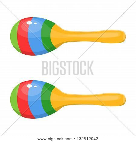 Maracas vector illustration isolated on a white background