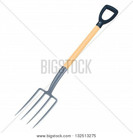 Garden Fork vector illustration pitchfork isolated on a white background
