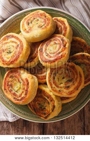 Indian Potato Roll Alupatry Macro On A Plate. Vertical Top View