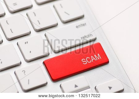 Scam Computer Keys Showing Swindles And Fraud