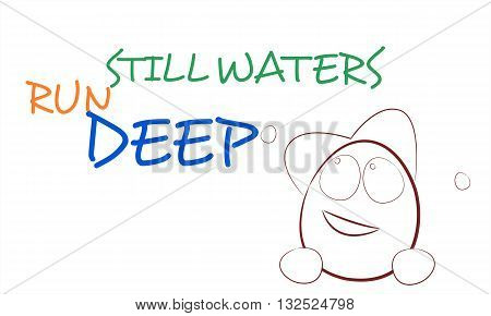 An English proverb with smiling face cartoon
