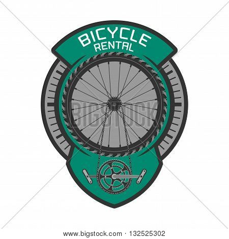 Bicycle rental vector logo design element. Bicycling concept