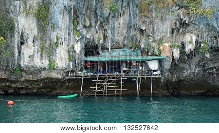 Limestone Rocks At Thailands Coast