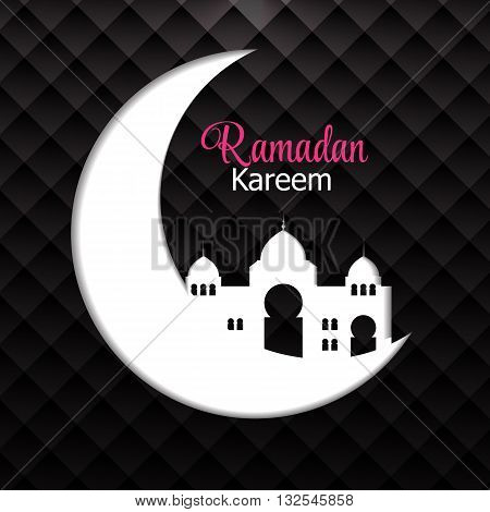 Background for Muslim Community Festival Ramadan Rareem.  Eid Mubarak. Vector Illustration EPS10