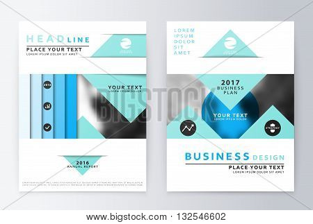 Blue annual Report Brochure. A4 Vector. Annual report design of the first and last page . Business brochure. Catalog Cover. Cover design Report Annual. sover design Report. Business sover design.