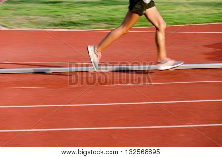 motion in running track step by step