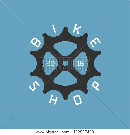 Bicycle shop vector logo design element. Biking concept