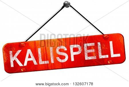 kalispell, 3D rendering, a red hanging sign