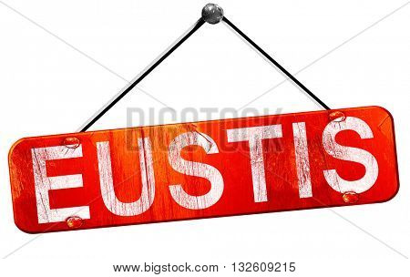 eustis, 3D rendering, a red hanging sign