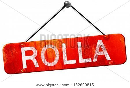 rolla, 3D rendering, a red hanging sign