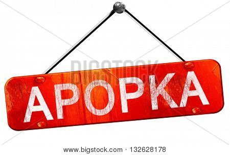 apopka, 3D rendering, a red hanging sign