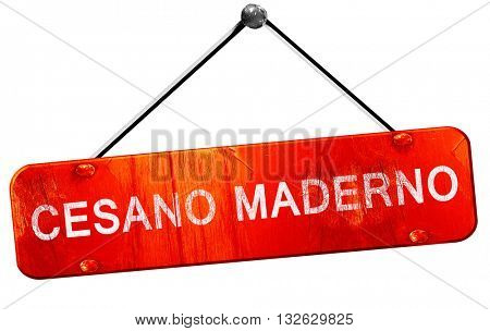 Cesano maderno, 3D rendering, a red hanging sign