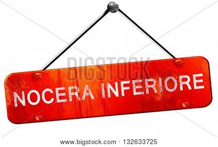 Nocera inferiore, 3D rendering, a red hanging sign