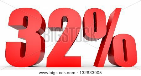 Discount 32 Percent Off. 3D Illustration.
