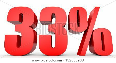 Discount 33 Percent Off. 3D Illustration.