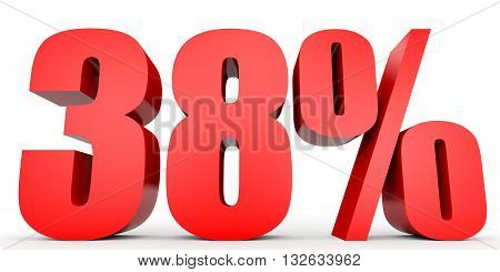 Discount 38 Percent Off. 3D Illustration.