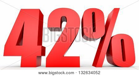Discount 42 Percent Off. 3D Illustration.