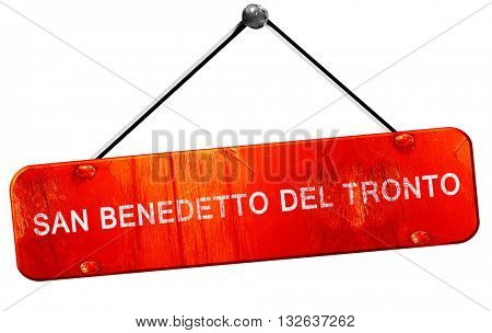 San benedetto del tronto, 3D rendering, a red hanging sign