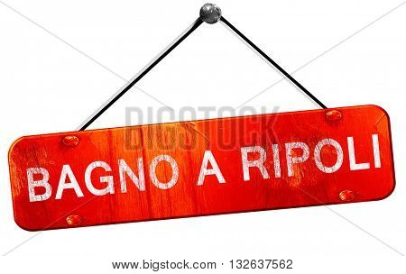 Bagno a ripoli, 3D rendering, a red hanging sign