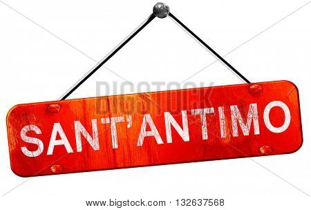 Sant'antimo, 3D rendering, a red hanging sign