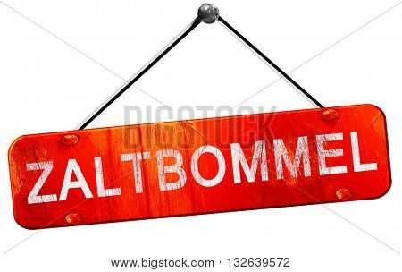 Zaltbommel, 3D rendering, a red hanging sign