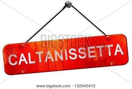 Caltanissetta, 3D rendering, a red hanging sign
