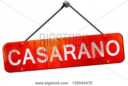 casarano, 3D rendering, a red hanging sign