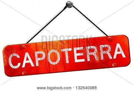 Capoterra, 3D rendering, a red hanging sign