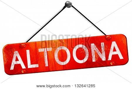 altoona, 3D rendering, a red hanging sign