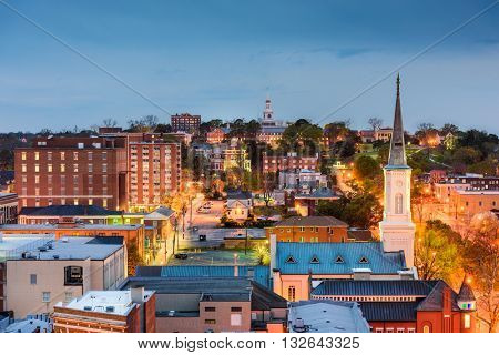 Macon, Georgia, USA downtown skyline.