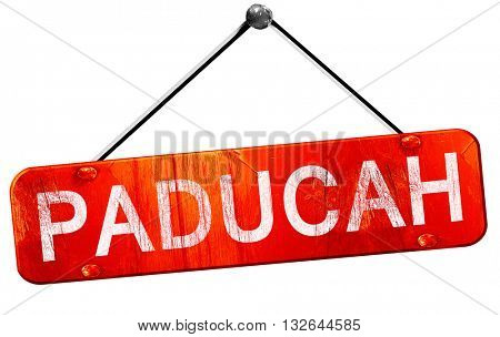 paducah, 3D rendering, a red hanging sign