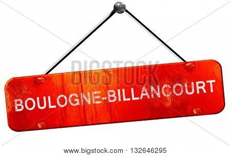 boulogne-billancourt, 3D rendering, a red hanging sign