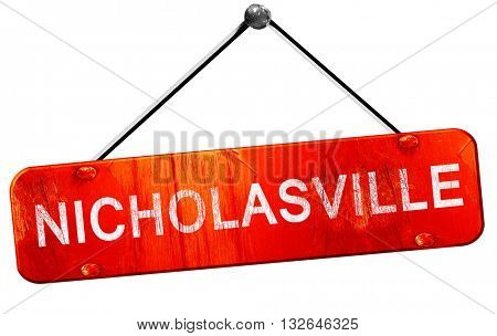 nicholasville, 3D rendering, a red hanging sign