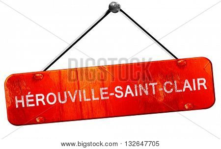 herouville-saint-clair, 3D rendering, a red hanging sign