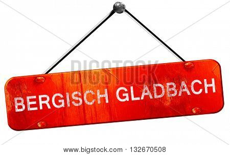 Bergisch gladbach, 3D rendering, a red hanging sign