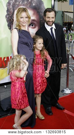 Leslie Mann and Judd Apatow at the Los Angeles premiere of 'Knocked Up' held at the Mann Village Theatre in Westwood, USA on May 21, 2007.