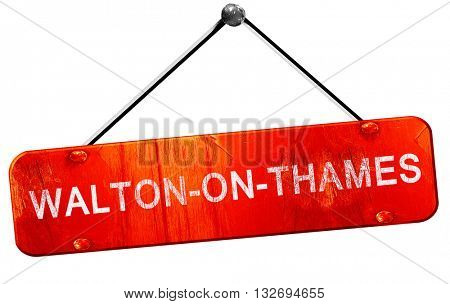 Walton-on-thames, 3D rendering, a red hanging sign