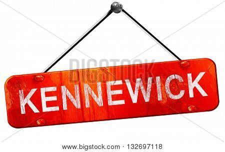 kennewick, 3D rendering, a red hanging sign