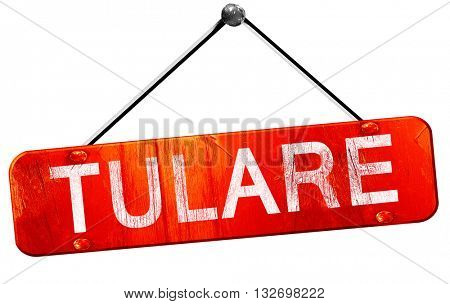 tulare, 3D rendering, a red hanging sign