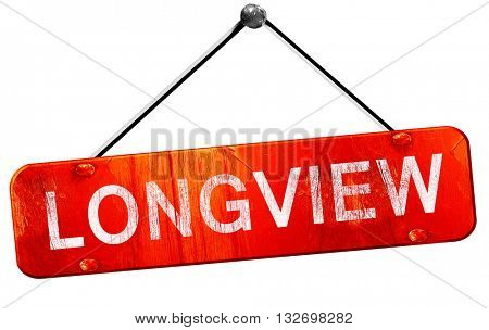 longview, 3D rendering, a red hanging sign