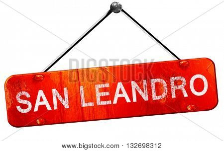 san leandro, 3D rendering, a red hanging sign