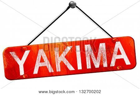 yakima, 3D rendering, a red hanging sign