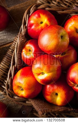 Healthy Organic Raw Ripe Nectarines
