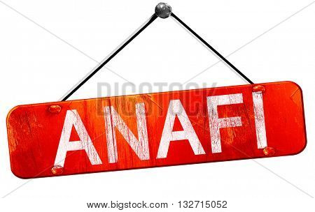 Anafi, 3D rendering, a red hanging sign