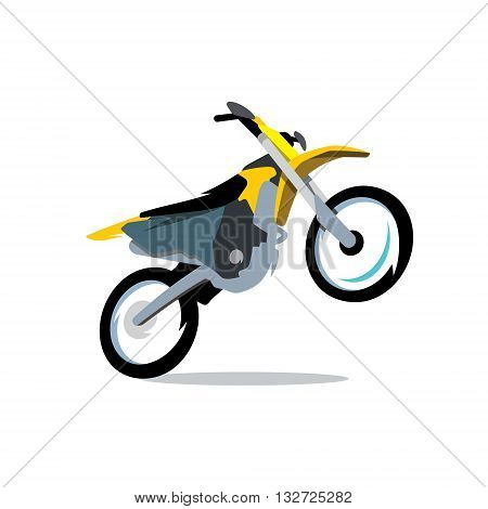 Motocross off-road driving Isolated on a White Background